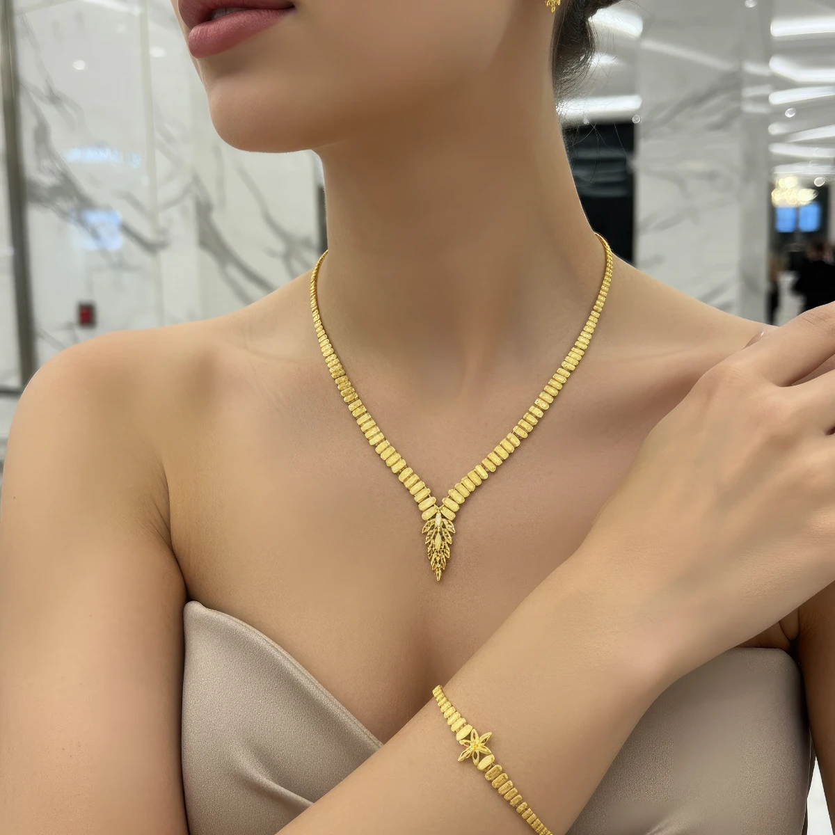 Altın Başak Kolye Seti