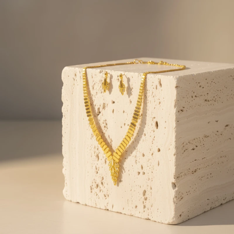 Altın Başak Kolye Seti 