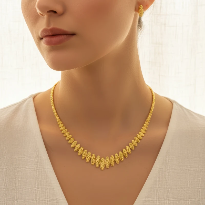 Altın Kleaopatra Kolye Seti 