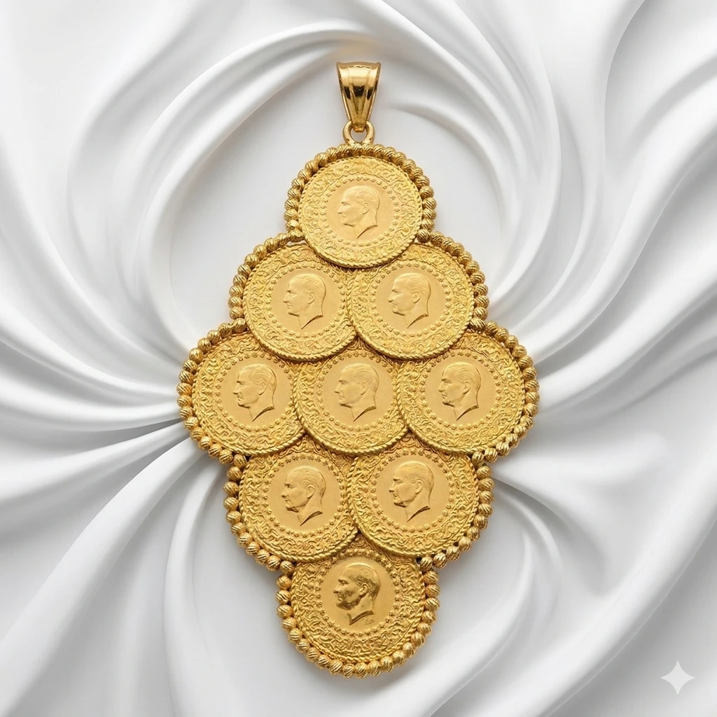  Dorikalı Çeyrekli Kolye Ucu