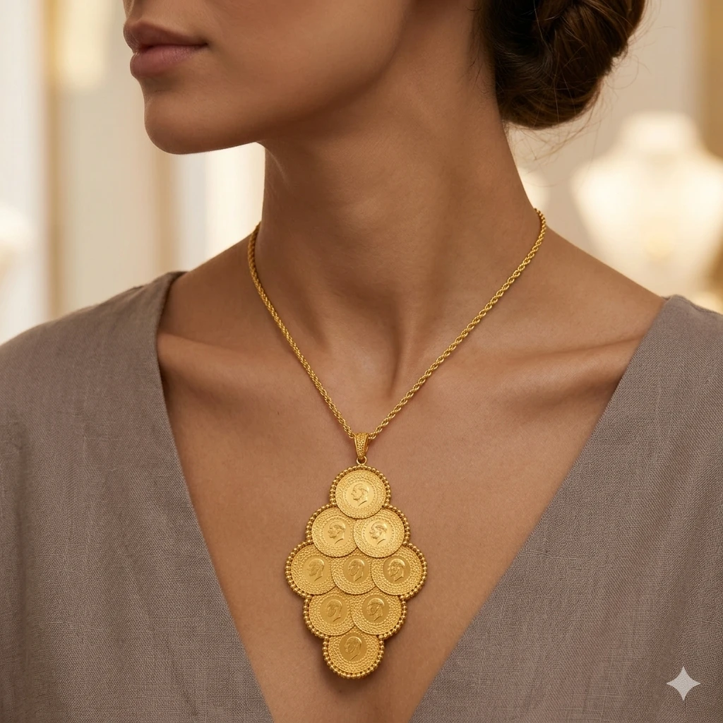 Dorikalı Çeyrekli Kolye