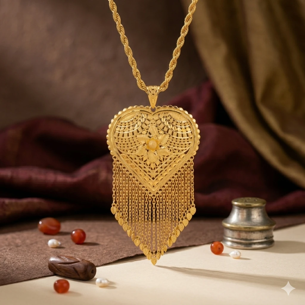 Hint Kalpli Püsküllü Kolye Ucu