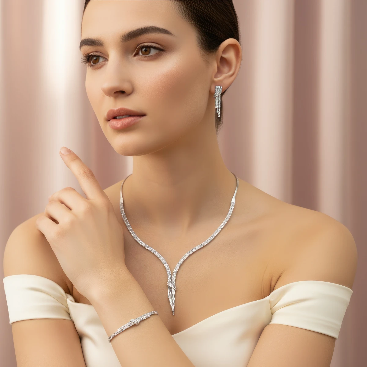 Işıltılı Su Yolu Altın Set