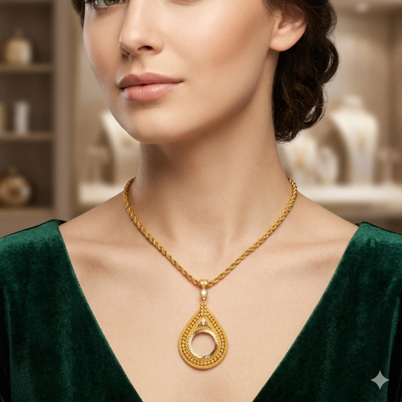 Çeyrek Uyumlu Çerçeve Kolye