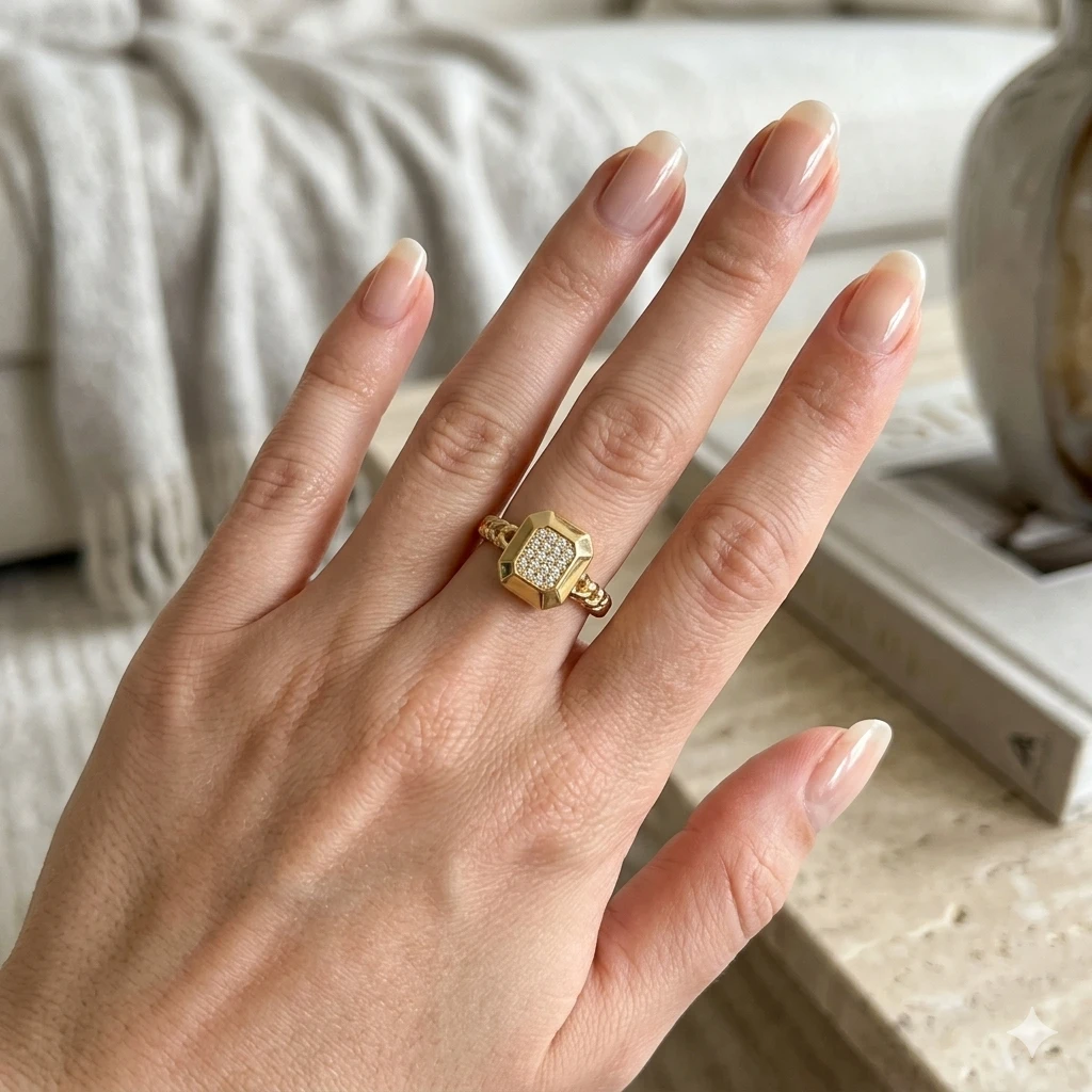 Baget Taşlı Altın Yüzük