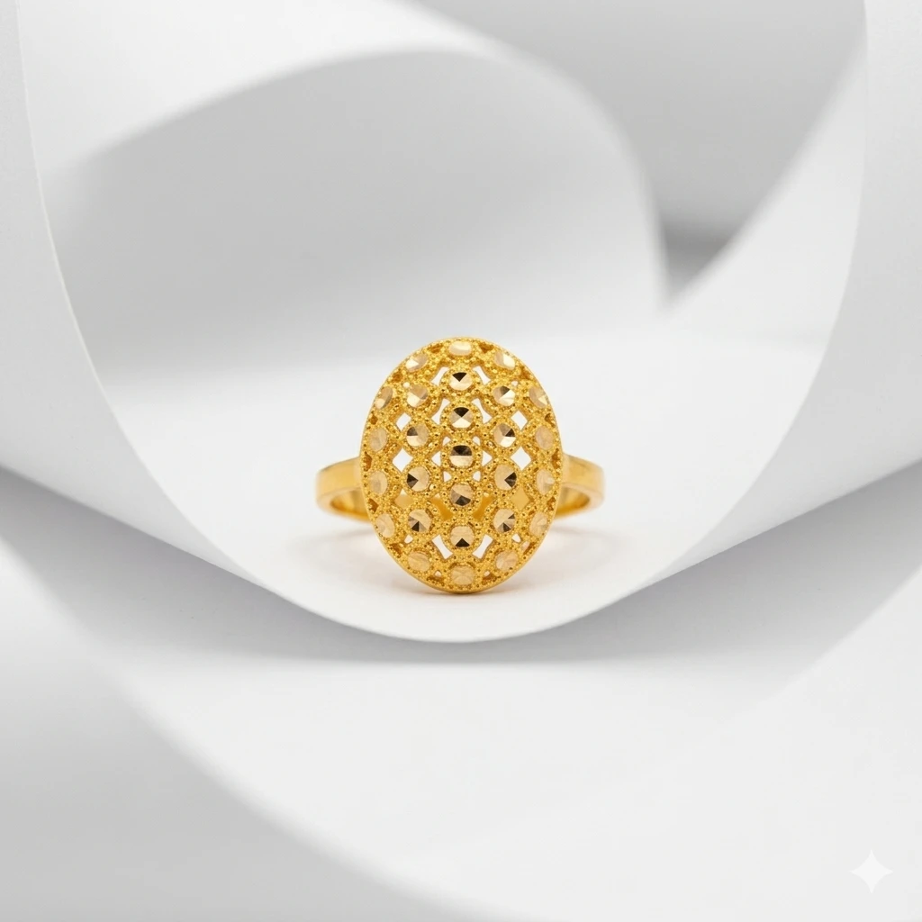 Modern Oval Ajur Yüzük