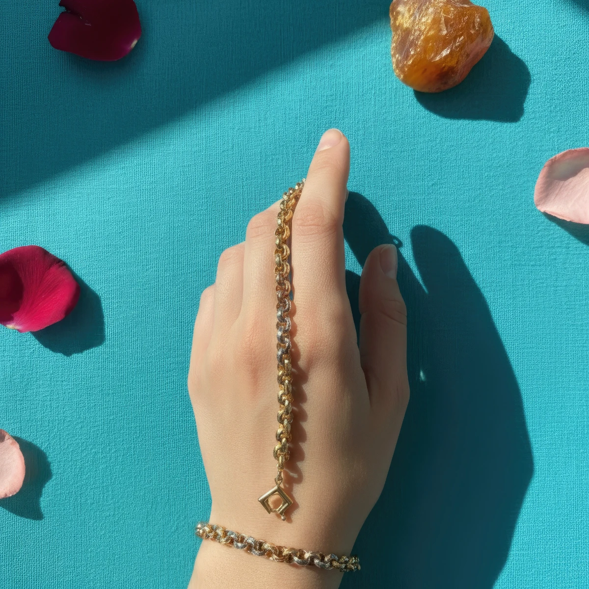 Üç Renk Oval Bileklik