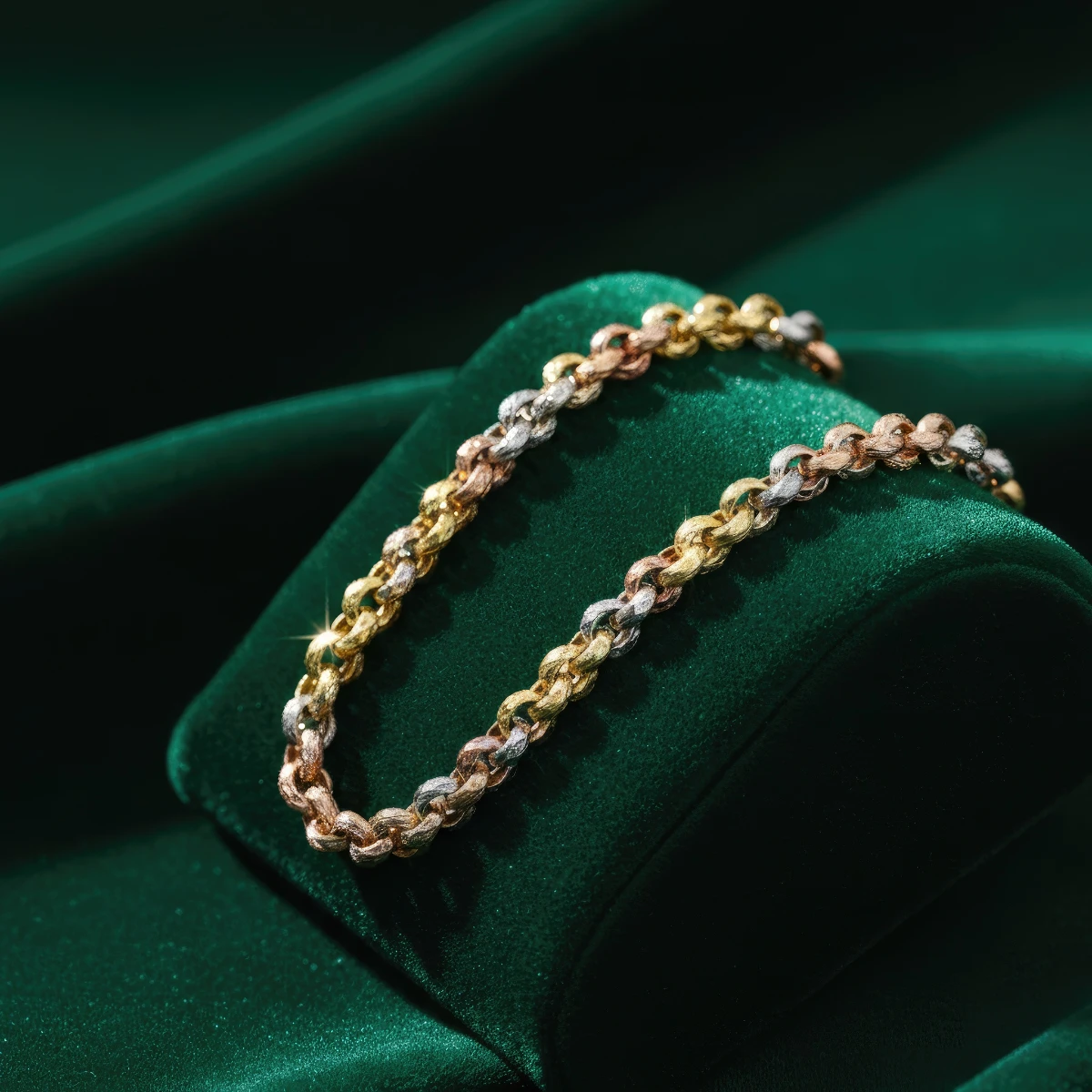 Üç Renk Oval Bileklik