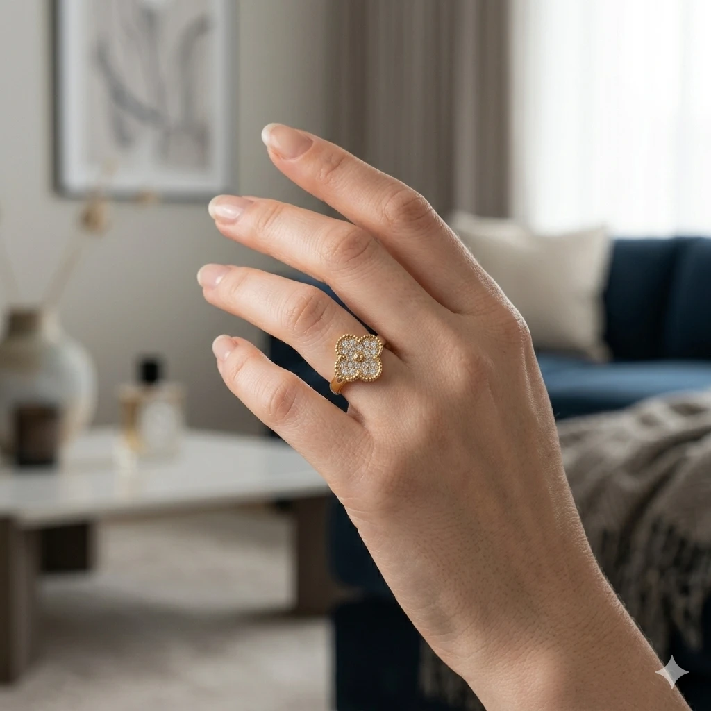 Yonca Form Altın Yüzük