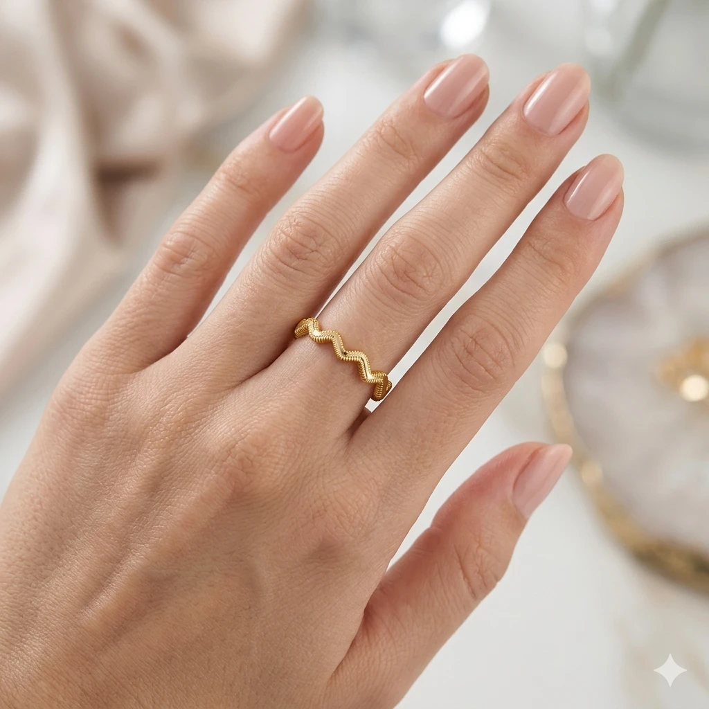 Zig Zag Ajda Altın Yüzük