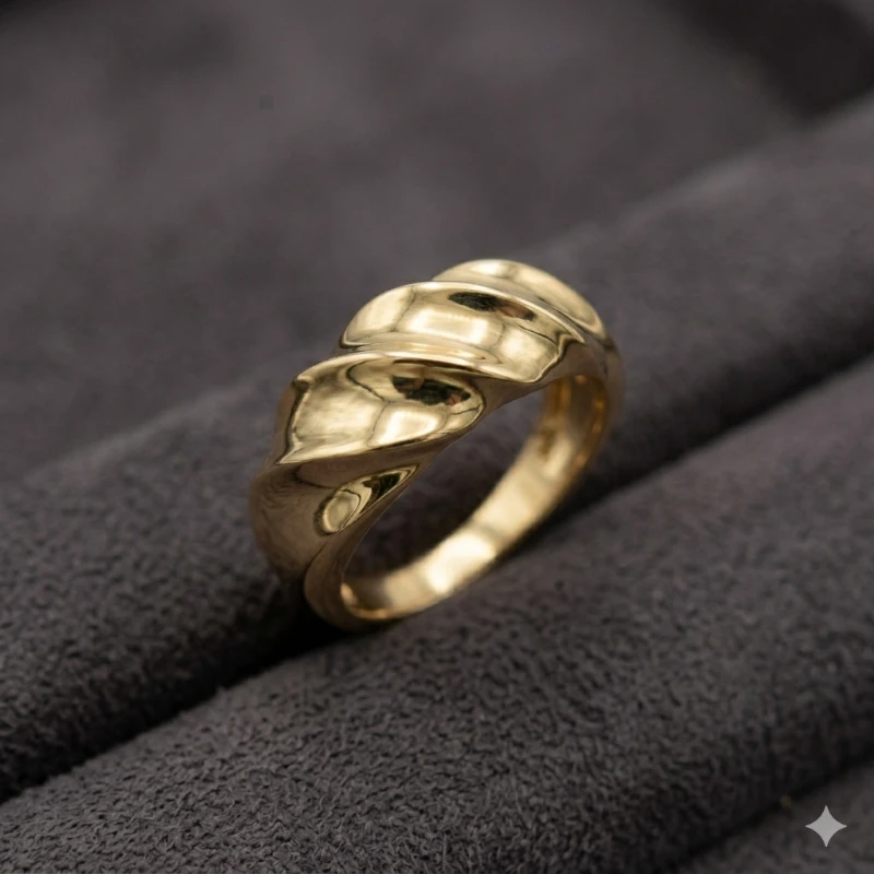 Katmanlı Form Altın Yüzük