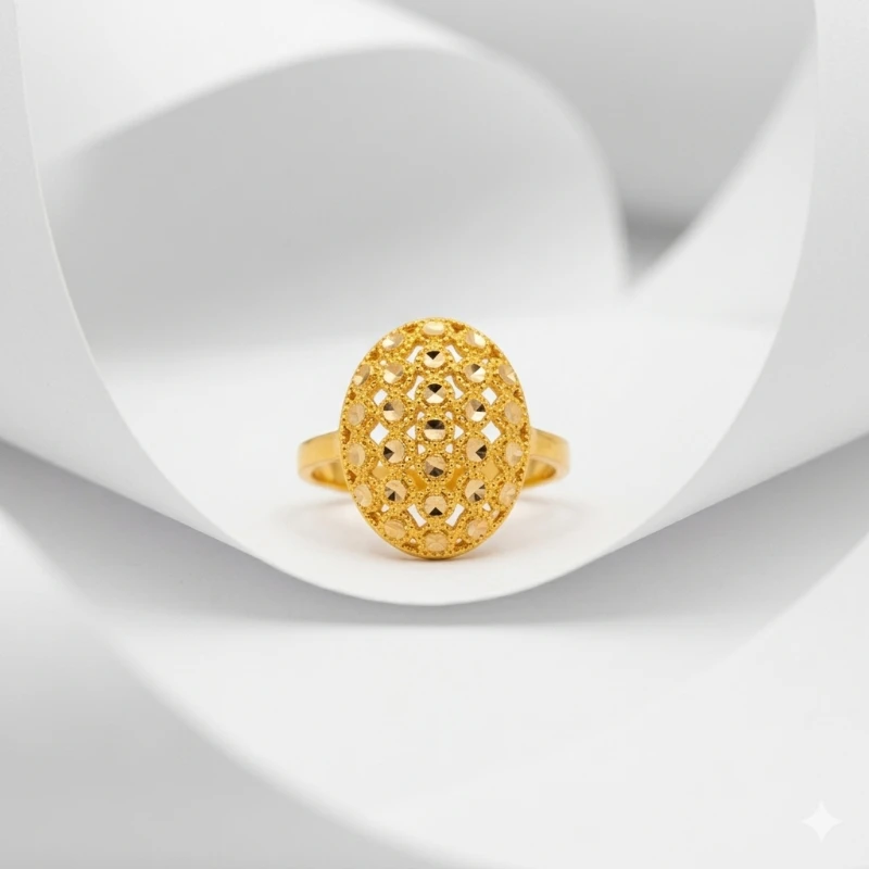 Modern Oval Ajur Yüzük