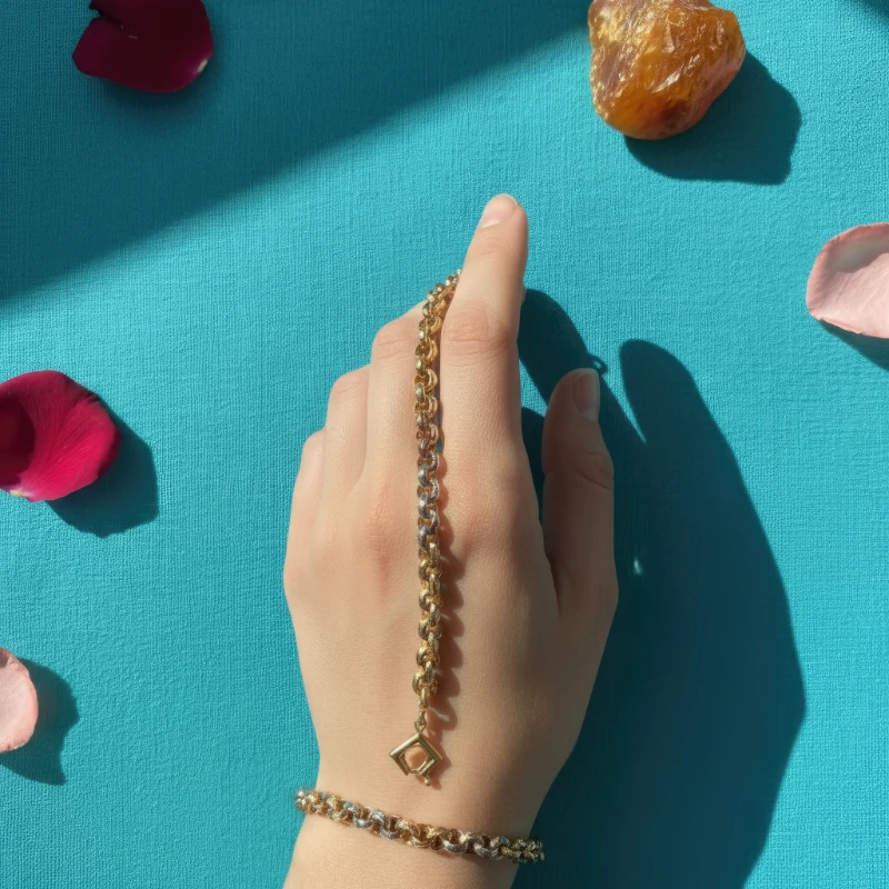 Üç Renk Oval Bileklik 