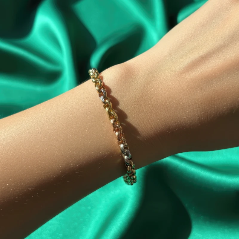 Üç Renk Oval Bileklik 