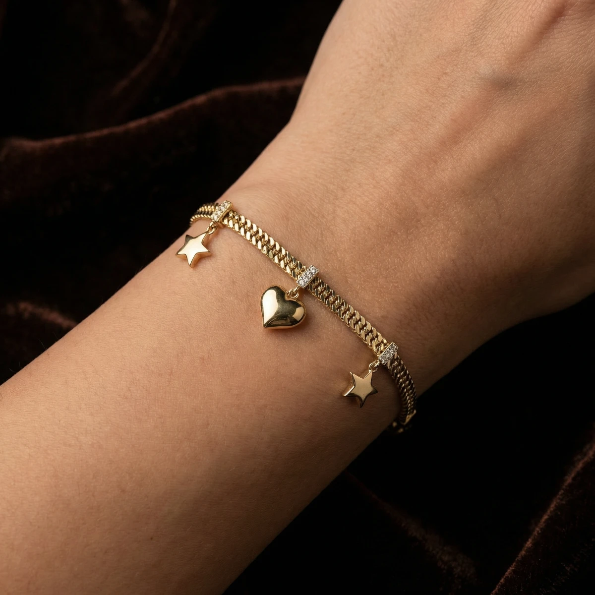 Aşk Yıldızı Sallantılı Bileklik