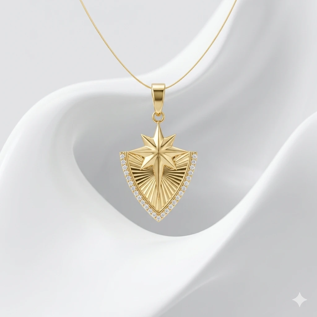 Kuzey Yıldızı Işıltı Kolye Ucu