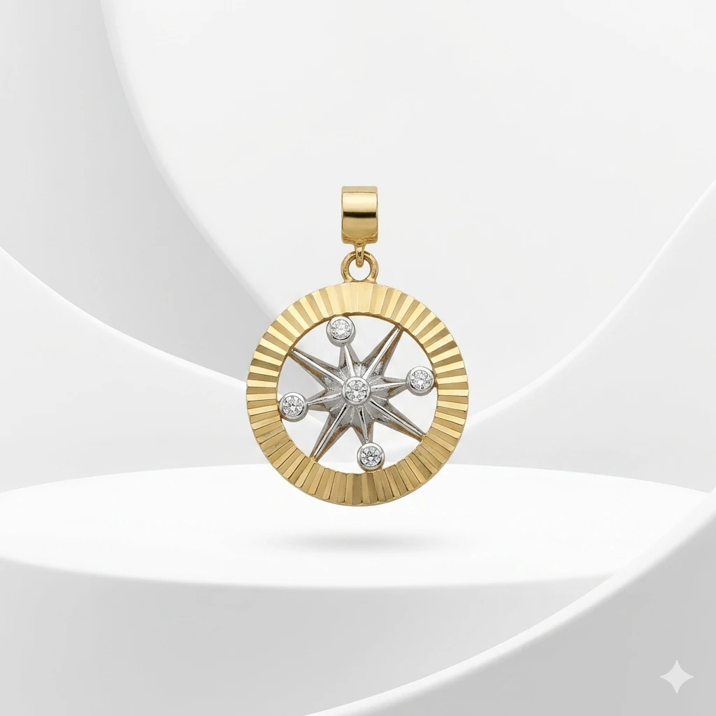 Pusula Yıldız Kolye Ucu