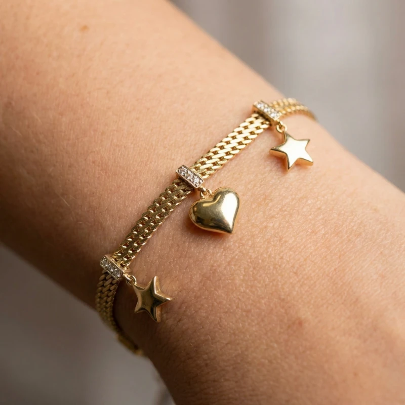 Aşk Yıldızı Sallantılı Bileklik 
