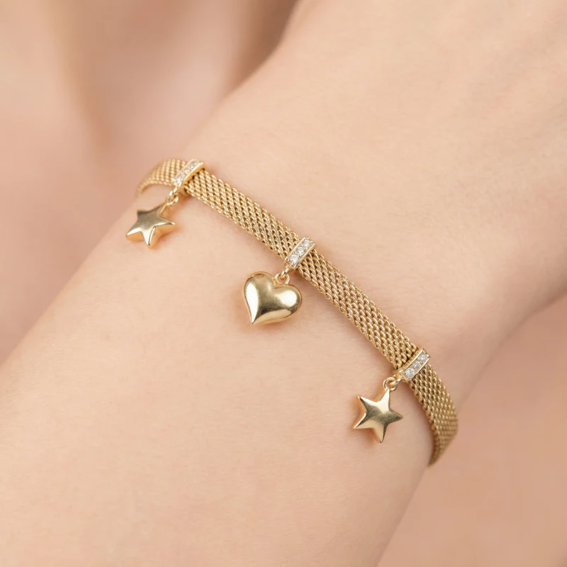 Aşk Yıldızı Sallantılı Bileklik 