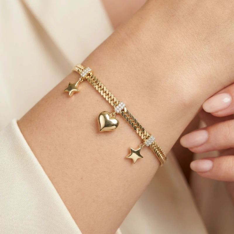 Aşk Yıldızı Sallantılı Bileklik