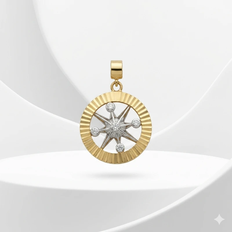 Pusula Yıldız Kolye Ucu