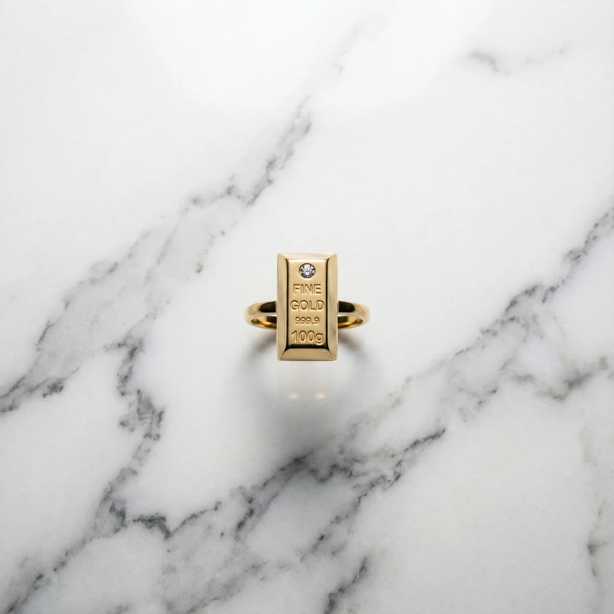 Külçe Form Altın Yüzük