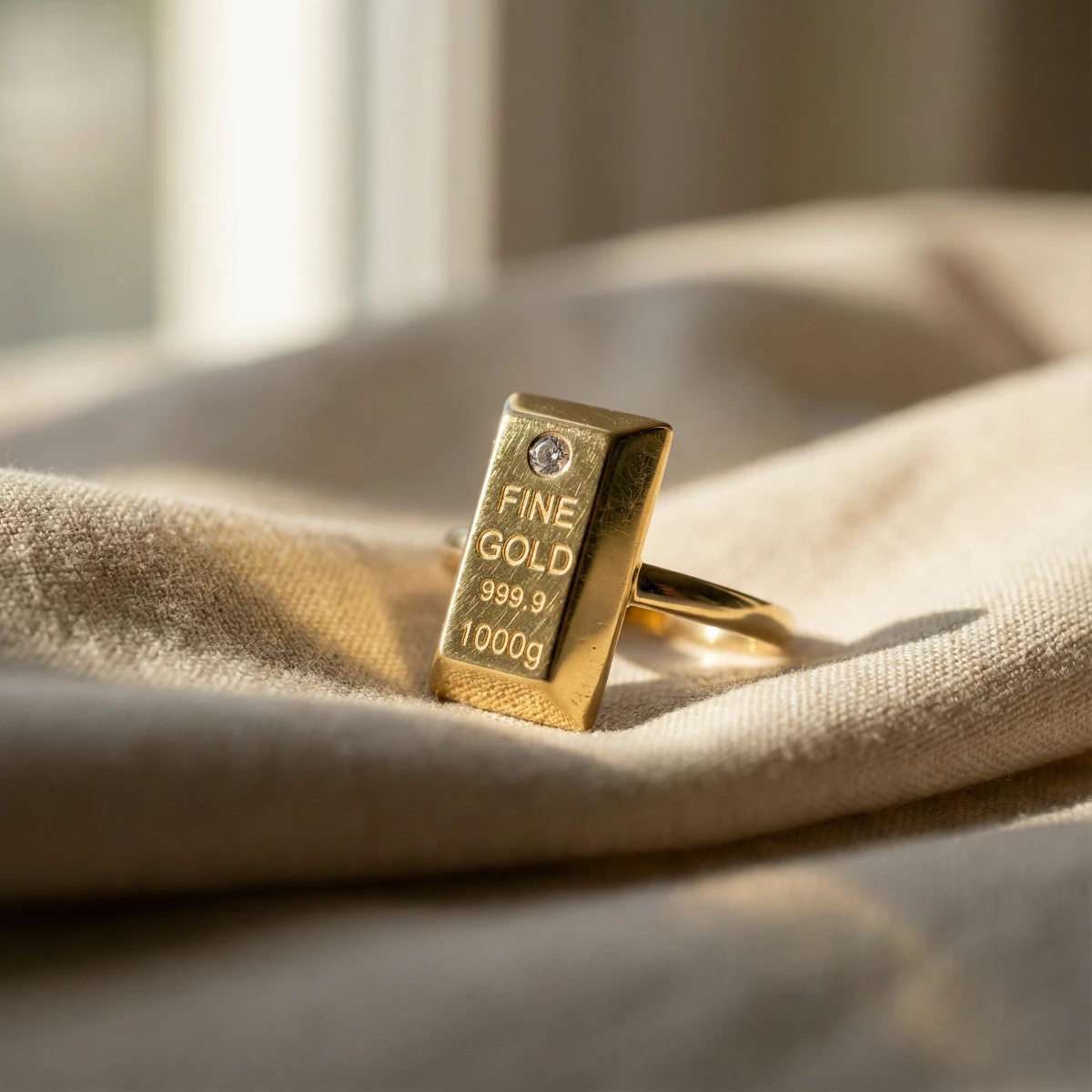 Külçe Form Altın Yüzük