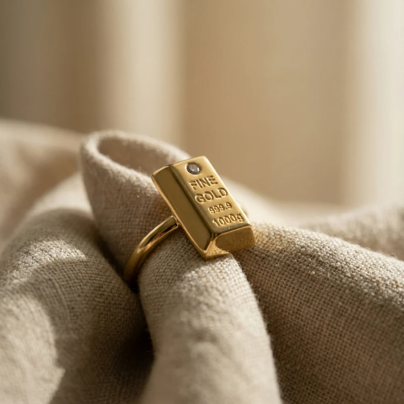 Külçe Form Altın Yüzük 