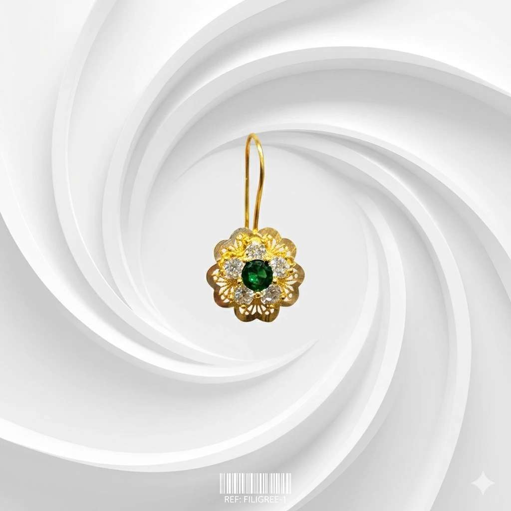 Royal Gül Sallantılı Küpe