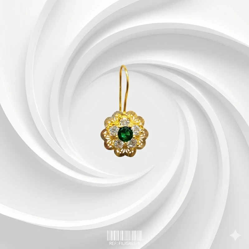 Royal Gül Sallantılı Küpe