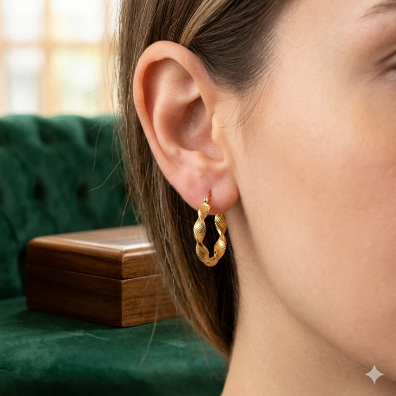 Twist Doku Halka Küpe